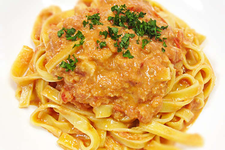 失敗しない 本格 蟹トマトクリームパスタ レシピ 作り方 By こうちゃん クックパッド 簡単おいしいみんなのレシピが352万品