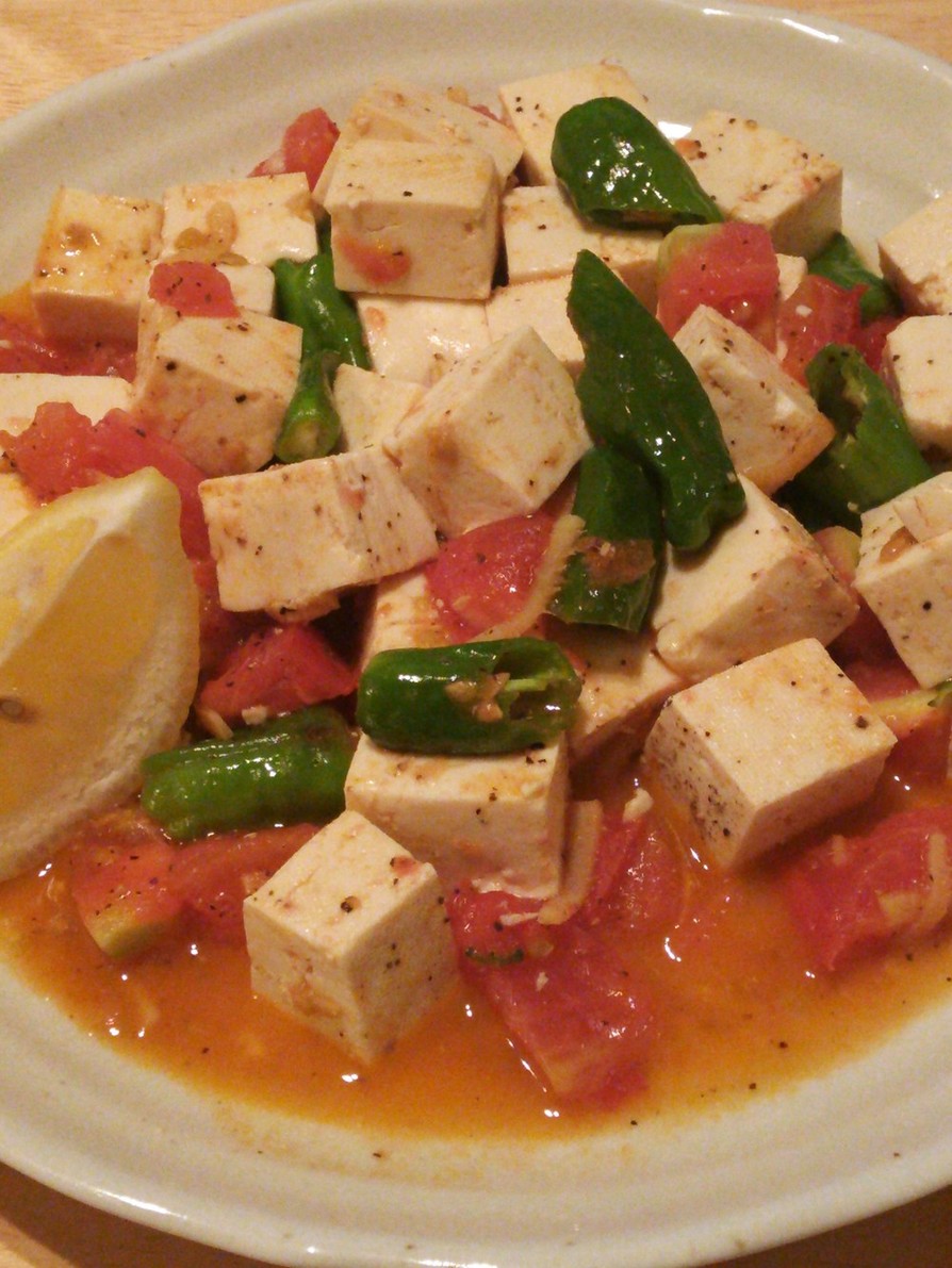 豆腐とトマトの生姜炒めの画像