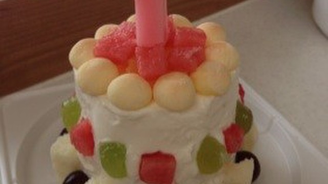 苺のない季節に 1歳の誕生日ケーキ レシピ 作り方 By ゆめﾏﾏ クックパッド