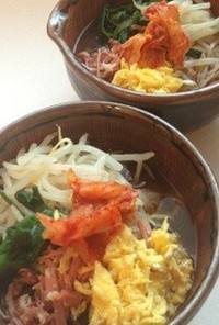 おうちにあるものでスープも☆韓国風冷麺