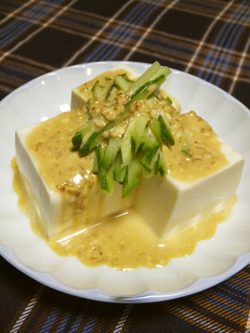 冷奴に☆マヨわさごまポン酢