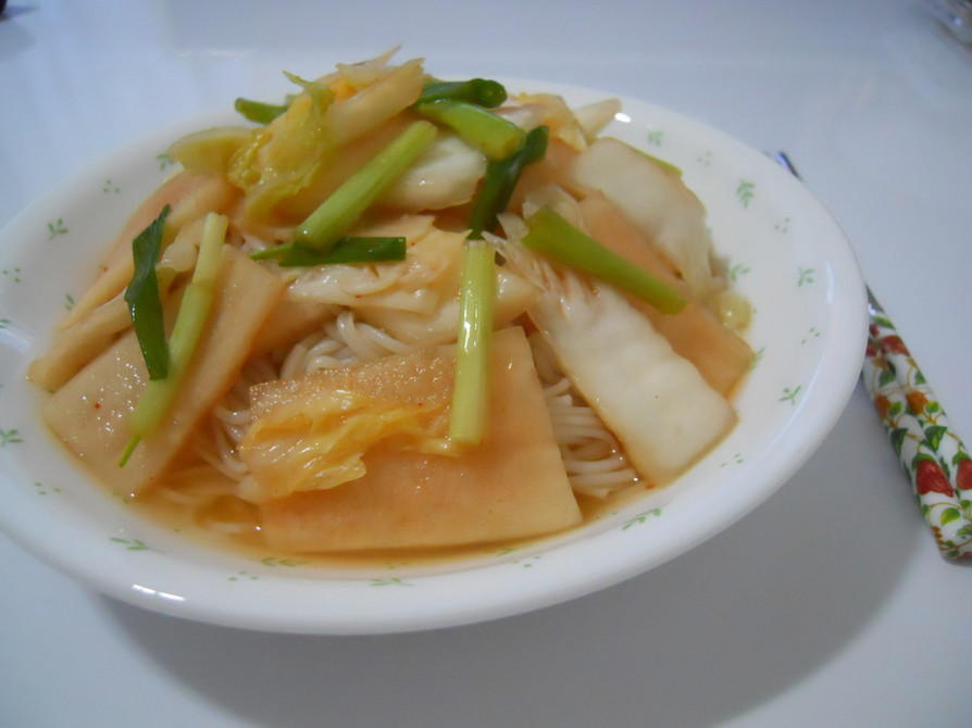 水キムチの素麺の画像