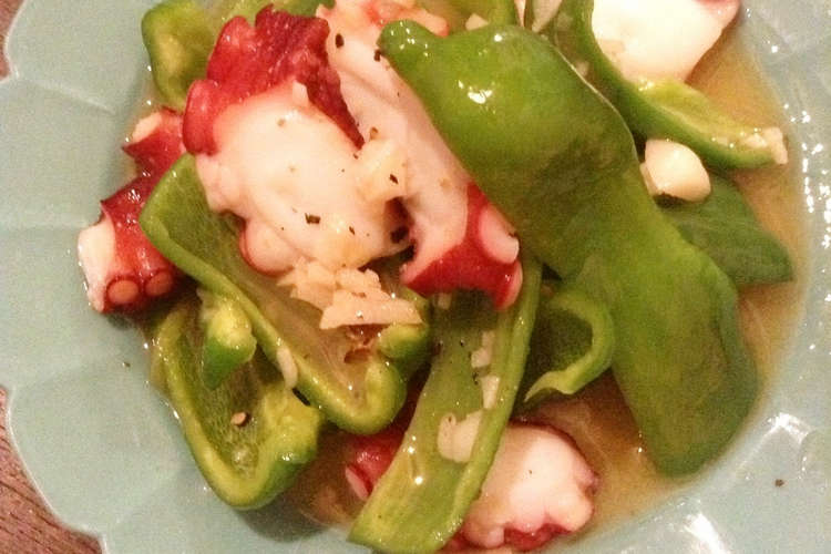 タコとピーマンガーリックバター炒め レシピ 作り方 By Riepyonnnn クックパッド 簡単おいしいみんなのレシピが360万品