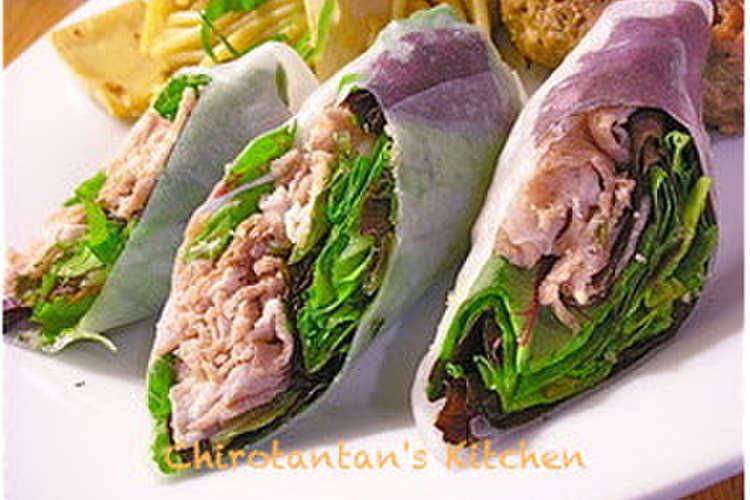 豚しゃぶサラダの生春巻き レシピ 作り方 By チロタンタン クックパッド