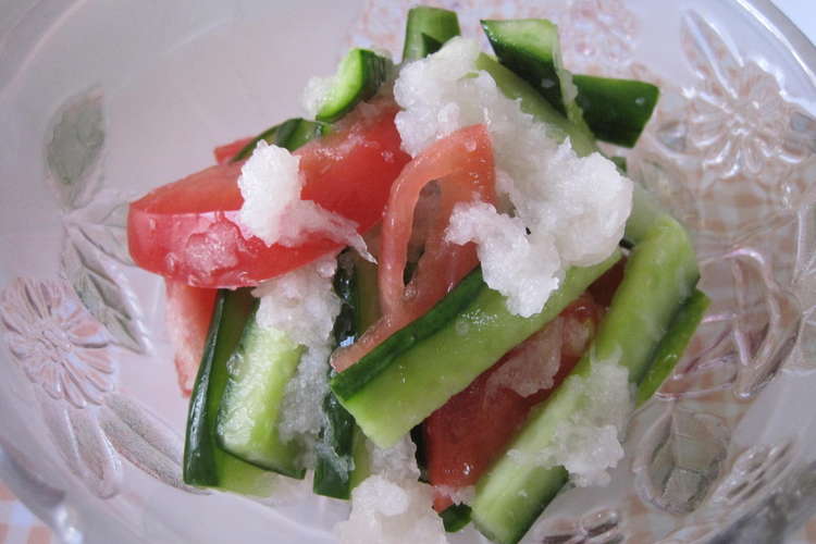 夏野菜の大根おろし和え 三杯酢味 レシピ 作り方 By ぱすてるｋ クックパッド 簡単おいしいみんなのレシピが354万品