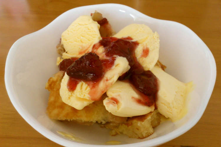 ホットケーキ バニラアイス乗せ レシピ 作り方 By はなたんじゅんたん クックパッド