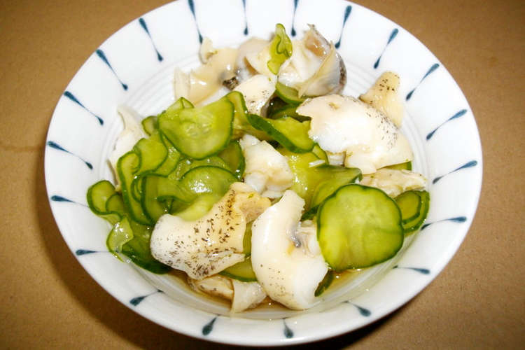 つぶ貝 エッチュウバイ と胡瓜の酢の物 レシピ 作り方 By と る クックパッド 簡単おいしいみんなのレシピが361万品