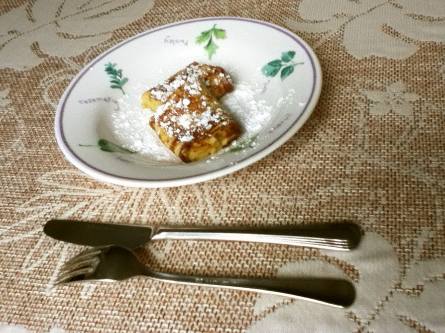 朝食に！フレンチトースト風バナナの卵焼きの画像