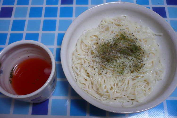 冷やしトマトスープそうめん レシピ 作り方 By 大葉茅郎 クックパッド 簡単おいしいみんなのレシピが371万品