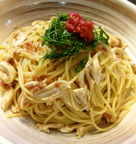 簡単ヘルシー!さっぱり梅ささみパスタ