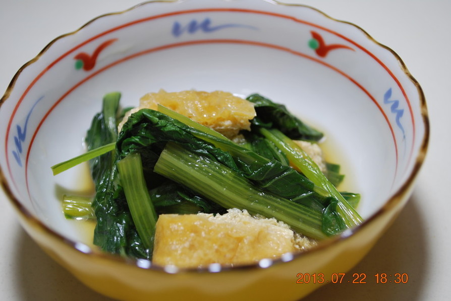 簡単♪　小松菜と小揚のあっさり煮浸しの画像