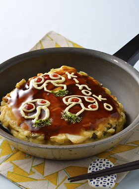 きのこたっぷりお好み焼き