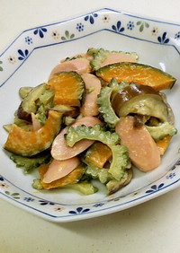 夏野菜のヨーグルト味噌マヨソテー