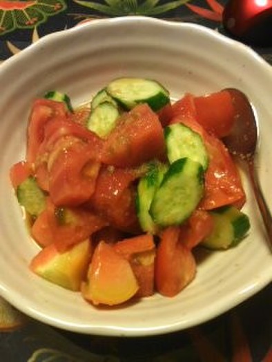 トマトのサラダ 生姜ドレッシングの写真