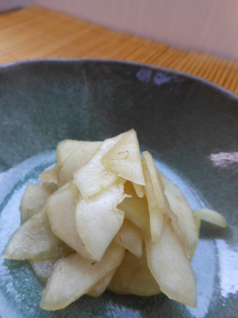しゃきしゃきが美味しい白瓜の和え物の画像