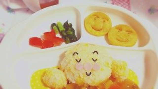 簡単キャラごはん アンパンマンカレー レシピ 作り方 By こうちゃんのみぃ クックパッド 簡単おいしいみんなのレシピが350万品