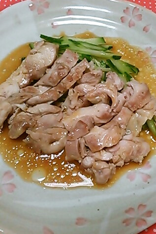 レンジで鶏の酒蒸し♡15分料理♡超簡単♡の画像