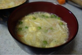 タケノコとカニカマの春雨スープの画像