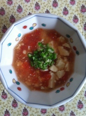 離乳食後期☆くずし豆腐の冷製トマトスープの画像