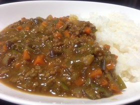 誰でも簡単で時短!夏野菜のキーマカレー