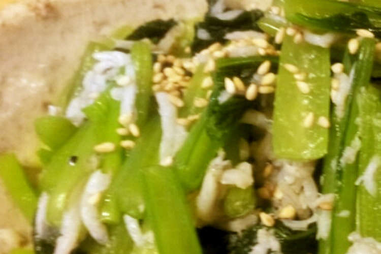 小松菜としらすの和え物 レシピ 作り方 By Hitoko12 クックパッド 簡単おいしいみんなのレシピが352万品