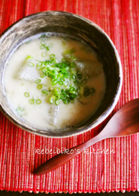 冬瓜の豆乳味噌スープ