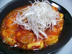エビと豆腐のチリソース