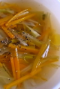柚子胡椒風味の簡単和風コンソメスープ