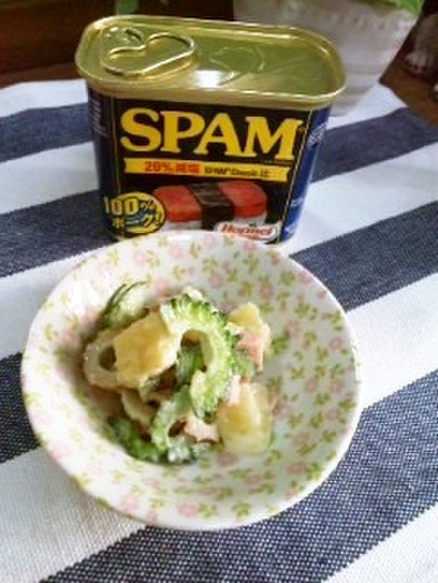 夏野菜スパムサラダの写真