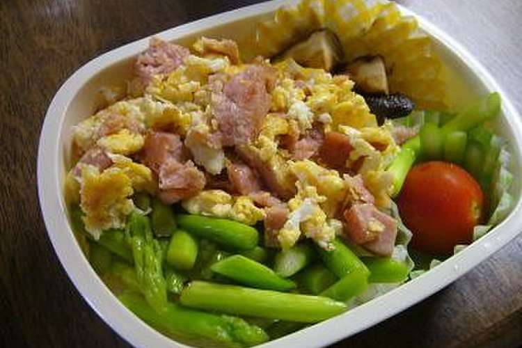 スパム卵とアスパラの2色弁当 レシピ 作り方 By Pandanpandan クックパッド 簡単おいしいみんなのレシピが354万品