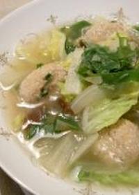 お豆腐団子と白菜のスープ