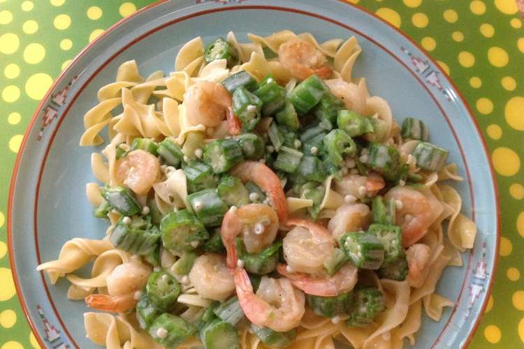 冷凍エビと冷凍オクラで簡単パスタ レシピ 作り方 By ちよたこ クックパッド 簡単おいしいみんなのレシピが361万品