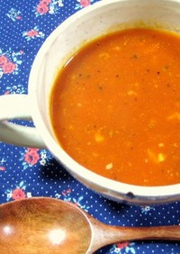 ミキサーで超簡単！トマトのスパイススープ