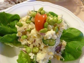 夏野菜のカラフルポテトサラダの画像