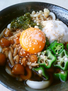 夏にぴったりネバネバうどん