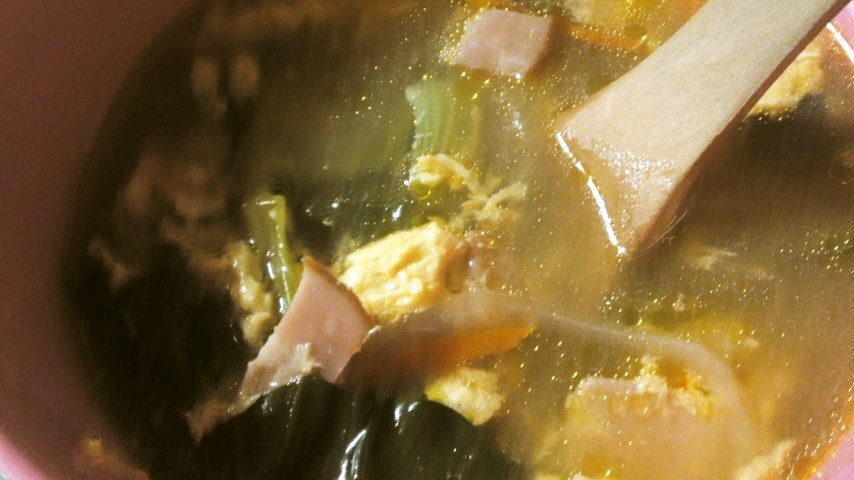 チンゲン菜のスープの画像