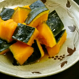 (σ゚∀゚)σ♫南瓜の煮物★バター醤油煮