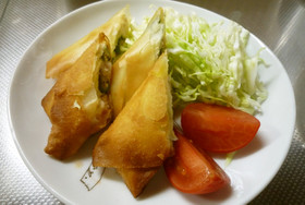 オクラとささみのチーズ春巻き☆