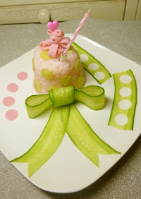 誕生日に♡可愛い水玉ちらし寿司