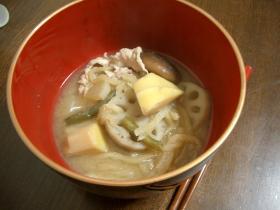 豚汁+離乳食向け筑前煮