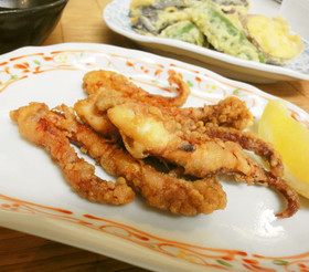 *おつまみに*イカゲソの唐揚げ*