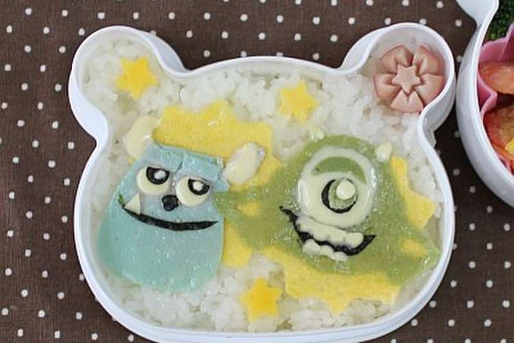 キャラ弁 モンスターズ サリーとマイク レシピ 作り方 By 島袋ランド クックパッド 簡単おいしいみんなのレシピが349万品