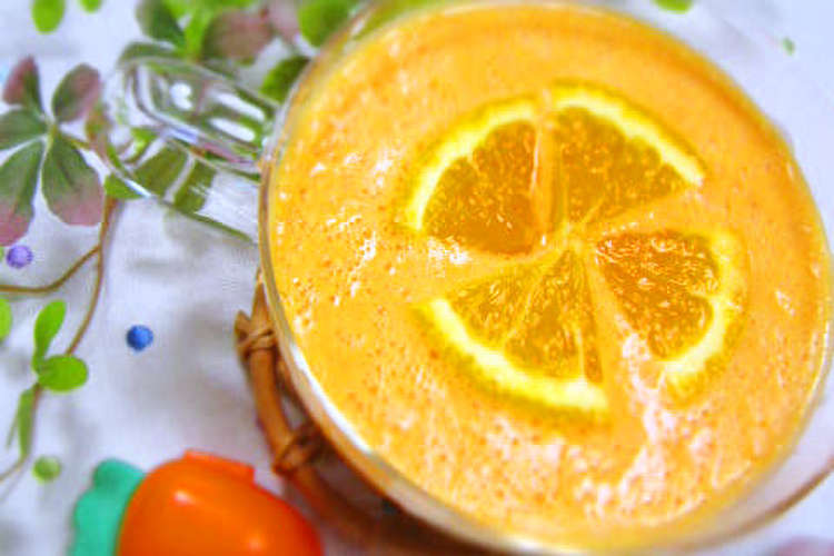 オレンジ色のヨーグルトスムージー レシピ 作り方 By いりこ クックパッド