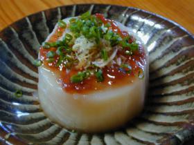 大根の含め煮・梅ソース