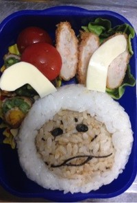 キャラ弁 白ウサギなめこ