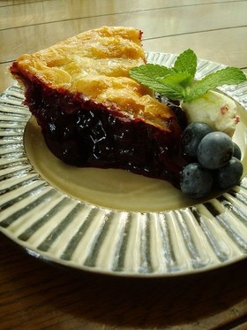 ブルーベリーピーチパイのレシピ