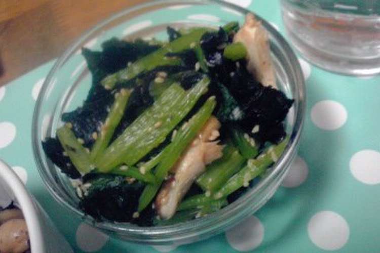 小松菜と味つけ海苔のごま風味和え レシピ 作り方 By まぶたん クックパッド 簡単おいしいみんなのレシピが356万品