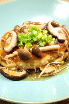 和風きのこソースで♪豆腐ハンバーグ
