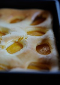 黄桃のふわふわチーズケーキ