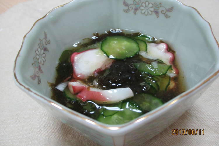 豪華もずく酢 たこ わかめ きゅうり レシピ 作り方 By Sakura クックパッド